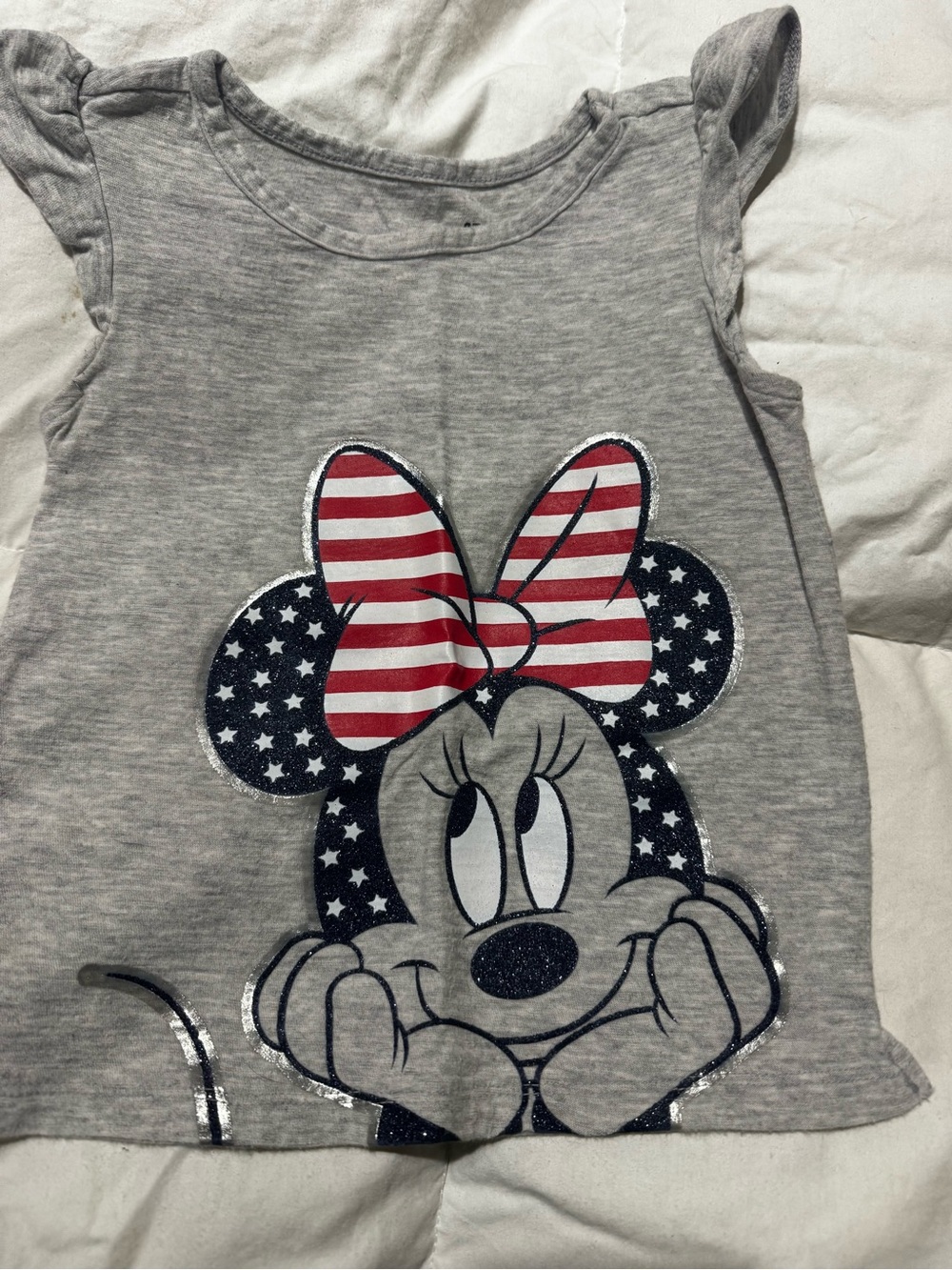jumping beans Gray Tank Top with Red & Navy Minnie Graphic